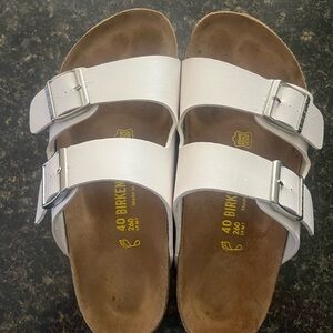 Birkenstock Arizona White Sandals
